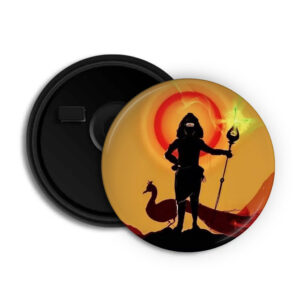 Lord Kartikeya Fridge magnet with pin Badge