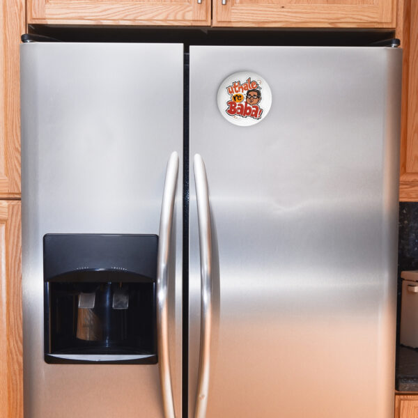 Uthale re Baba_ Fridge magnet with pin Badge - Image 2