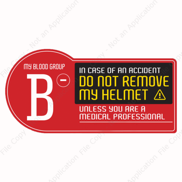 B- Blood Group - Sticker